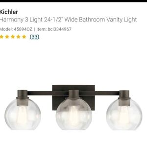 Harmony 3-Light Vanity Light - Bronze